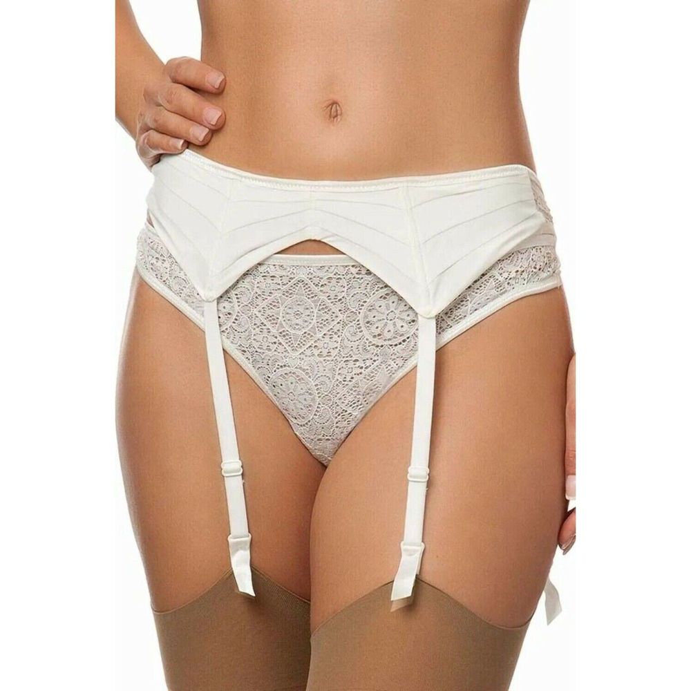 LOU Douce Impertinence Garter Belt NWT Size Small in Ivory